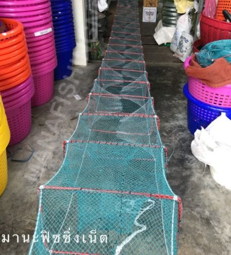 ไอ้โง่ดักกุ้ง ไซดักกุ้ง ขอบ 25x40 เซ็น ตาอวนถี่  📌ยาว 8 เมตร รูปที่ 8