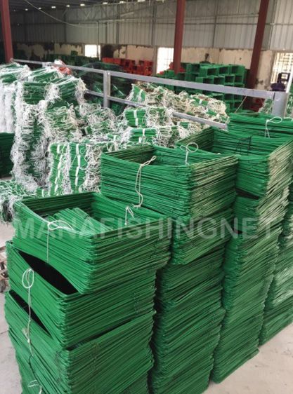 ไอ้โง่ดักกุ้ง  ดักกุ้ง ตัวใหญ่ ขอบสี่เหลี่ยม 30x45 เซ็น ยาว 8 เมตร ตาอวนถี่ 1.5 เซ็น  ไอ้โง่จีน  ลอบจีน  ลอบพับ รูปที่ 7