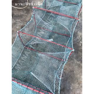 มุ้งดักกุ้ง  มุ้งดักปลา 🅰️แบบพับ 📌กางได้ยาว 7 เมตร  อุปกรณ์จับกุ้งจับปลา รูปที่ 5