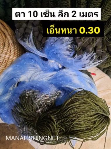 อวนลากปากใหญ่ เอ็นหนา เอ็น 30  มองดักปลา  ตาข่ายดักปลา 📌ป้าย 200 เมตร รูปที่ 4