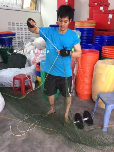 เชือกร้อยตาข่าย  เชือกยึดตาข่ายเข้ากับโครง มีสีแดงและสีน้ำเงิน ให้เลือก รูปที่ 6