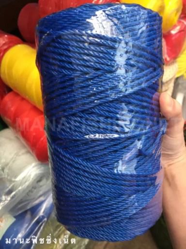 เชือกร้อยตาข่าย  เชือกยึดตาข่ายเข้ากับโครง มีสีแดงและสีน้ำเงิน ให้เลือก รูปที่ 5