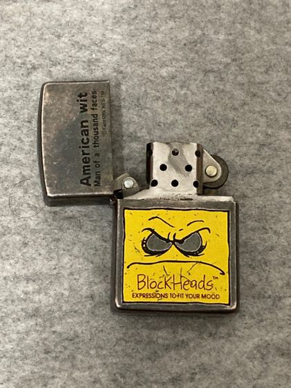 ไฟแช็คน้ำมันเคลือบเงิน Vintage Lighter zippo blockheads silver plated made in usa 1996’s  รูปที่ 4