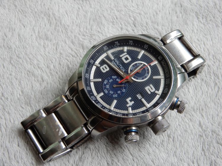 Nautica Chronograph Blue Dial N22550G Men's Watch รูปที่ 7
