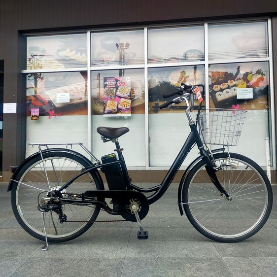 จักรยานแม่บ้านไฟฟ้าญี่ปุ่น  ระบบไฮบริด -	เฟรมอลูมิเนียม 	เกียร์ 6 สปีด -	มอเตอร์ 250w 24v 12a แบตกรดตะกั่ว(เปลี่ยนใหม่) -	แฮนด์+ขอบล้อ อลูม รูปที่ 4