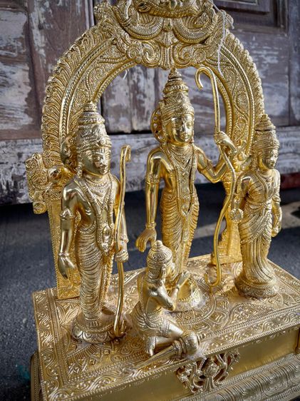 รามายณะทองเหลืองจากอินเดีย Ram Darbar brass statue รูปที่ 3