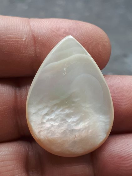 เปลือกหอยมุกทรงหยดน้ำ กลมรี เนื้อสีขาวเหลือบแสง มีลวดลาย เป็นธรรมชาติสวยงาม เนื้อแห้ง แข็ง ผิวมัน ขนาดเล็ก มีน้ำหนัก เก่า เนื้อแห้ง แข็ง อาย รูปที่ 3