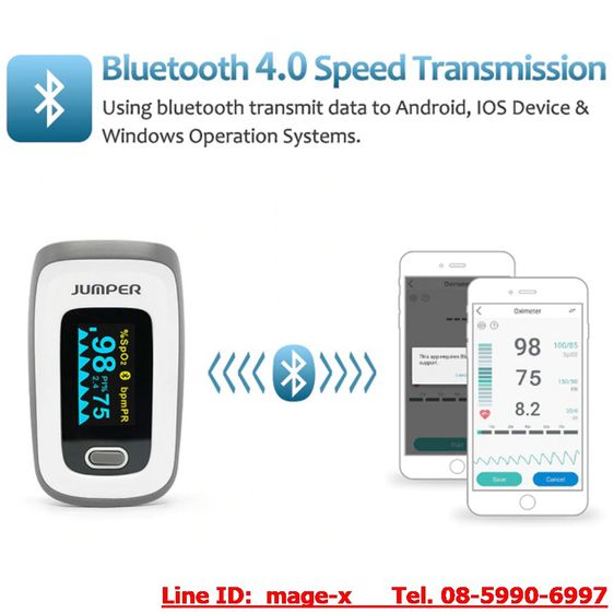 เครื่องวัดออกซิเจนในเลือด Fingertip Pulse Oxemeter ยี่ห้อ JUMPER รุ่น JPD-500F รูปที่ 3