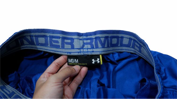 กางเกงขาสั้น Under armour ผ้ากีฬา จั๊มเอว มีเชือกรูด (สีน้ำเงิน) รูปที่ 5