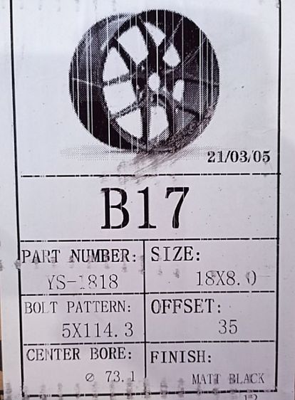 ล้อหรูสปอร์ต BBS ขอบ18 จำนวน4วง ใหม่มือ1 5รู114 กว้าง8 ET35 ใส่ตรงรุ่น ซีวิค แอคคอร์ด แคมรี่ เทียน่า ซิลฟี่ CRV HRV Xpanderbและรุ่นอื่นๆถาม รูปที่ 3