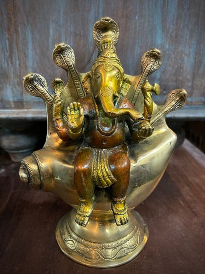 พระพิฆเนศทองเหลืองอินเดีย Indian Ganesh brass statue รูปที่ 1