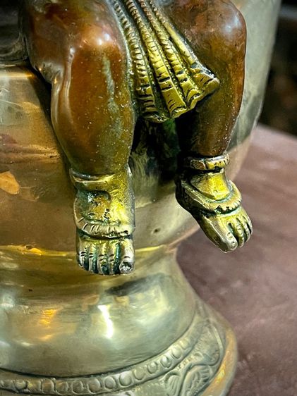 พระพิฆเนศทองเหลืองอินเดีย Indian Ganesh brass statue รูปที่ 6