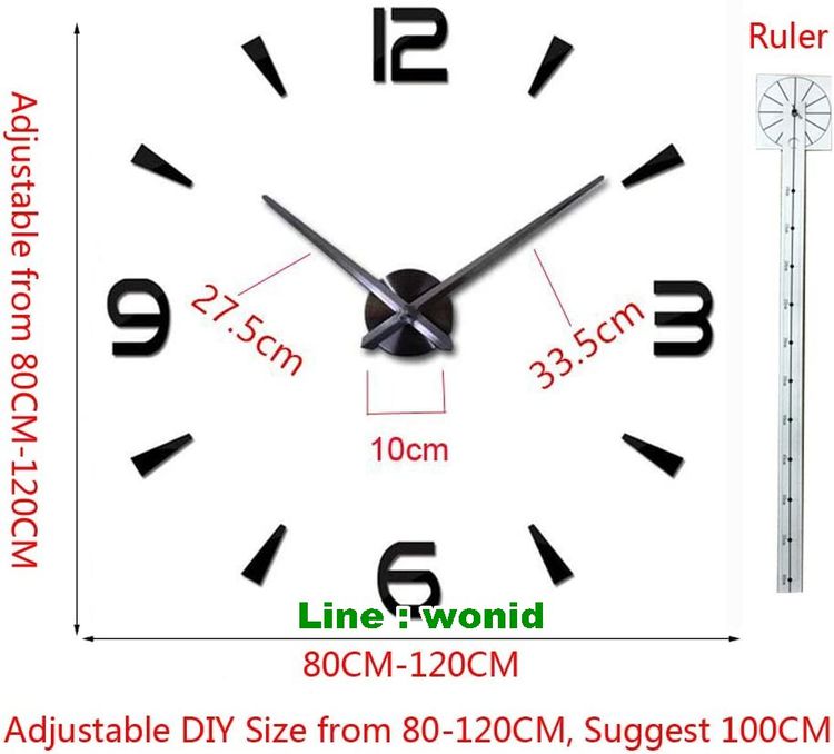 นาฬิกา DIY 120 cm. ลายนกและเมล็ดพันธุ์ BIRD AND SEED DIY  STICKER WALL CLOCK รูปที่ 10