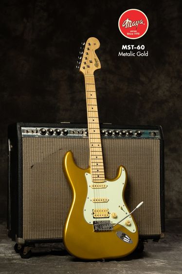 Maya MST-50 สี Sunburst สี Metalic Gold กีตาร์ไฟฟ้าทรง Strat Electic Guitar รูปที่ 2