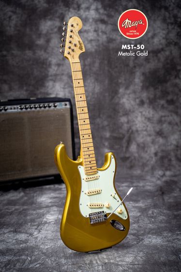 Maya MST-50 สี Sunburst สี Metalic Gold กีตาร์ไฟฟ้าทรง Strat Electic Guitar รูปที่ 1
