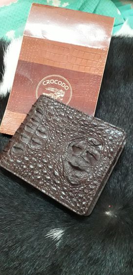 crocodile  black wallet กระเป๋าสตางค์หนังจระเข้สีดำ รูปที่ 4