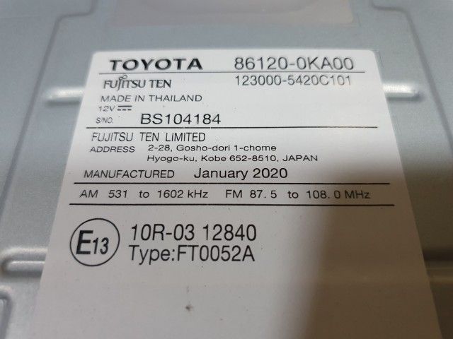 เครื่องเล่น CD USB แท้ติดรถ Toyota Revo รูปที่ 5