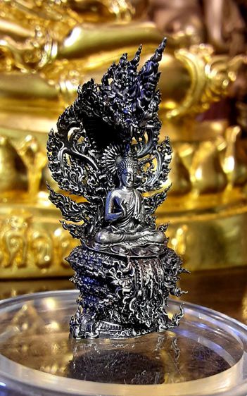 พระนาคปรก เนื้อเงินรมดำ สวยงามมาก รูปที่ 12