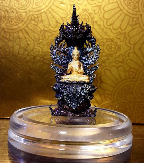 พระนาคปรก เนื้อบรอนซ์ สูง4.5เซ็นต์ ลงยาสวยงาม รูปที่ 11