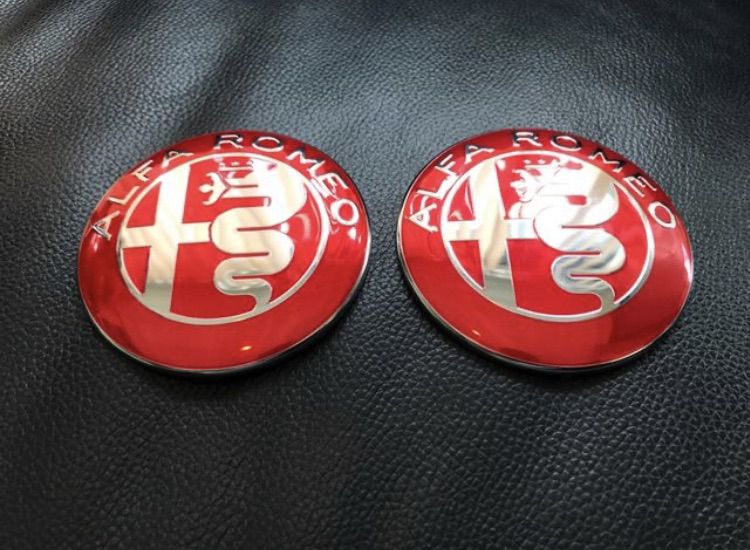 Logo ฝากระโปรง Alfa Romeo หน้า-หลัง ขนาด 74 มิล ใส่ Alfa 155 156 147 GTV Spider รูปที่ 6