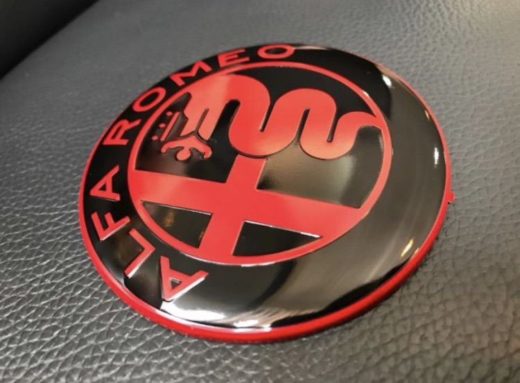 Logo ฝากระโปรง Alfa Romeo หน้า-หลัง ขนาด 74 มิล ใส่ Alfa 155 156 147 GTV Spider รูปที่ 9