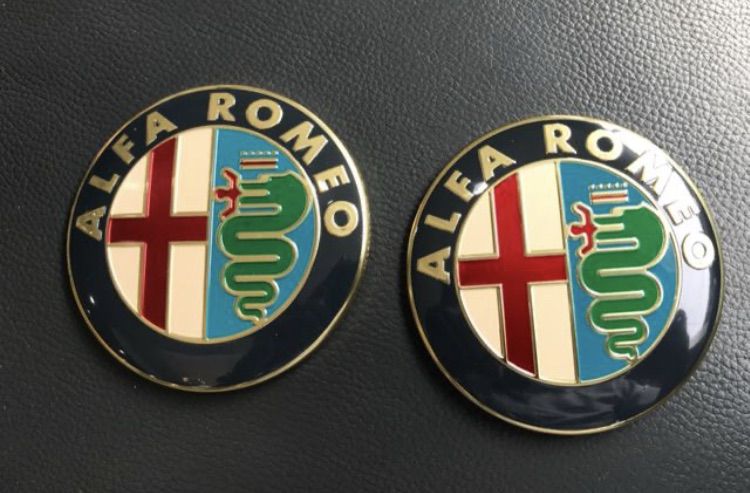 Logo ฝากระโปรง Alfa Romeo หน้า-หลัง ขนาด 74 มิล ใส่ Alfa 155 156 147 GTV Spider รูปที่ 7