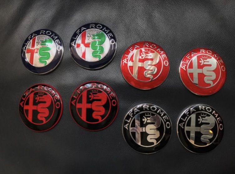 Logo ฝากระโปรง Alfa Romeo หน้า-หลัง ขนาด 74 มิล ใส่ Alfa 155 156 147 GTV Spider รูปที่ 2