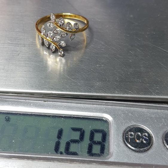 แหวนทอง แหวนใบมะกอกเกี่ยวทรัพย์ทอง 9k รูปที่ 5