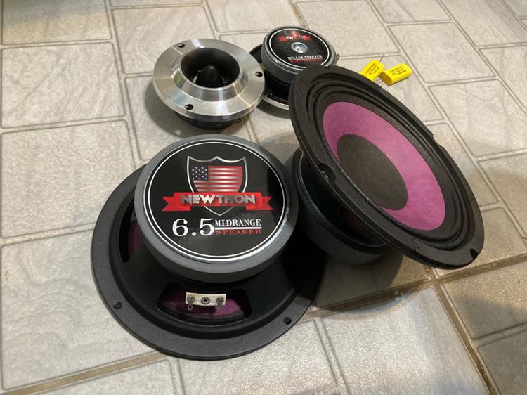 ลำโพง 6.5 นิ้ว 200watt 1 คู่ ทวิตเตอร์ 1 คู่ ยี่ห้อ Newthon เสียงกลาง แหลม ของใหม่ รูปที่ 2