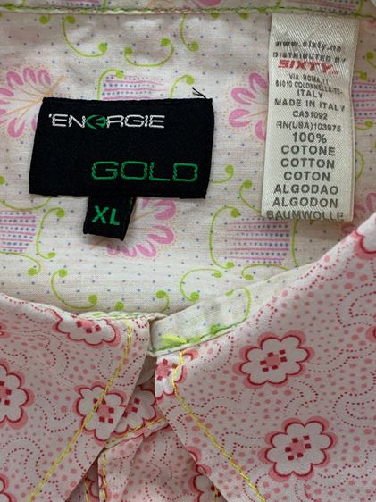 Energie graphic overprint shirt made in Italy  รูปที่ 2