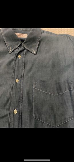 Sisley chambray shirt made in Italy  รูปที่ 8