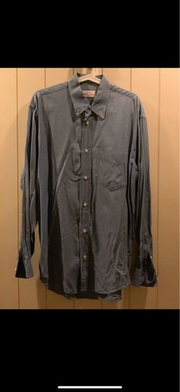 Sisley chambray shirt made in Italy  รูปที่ 6