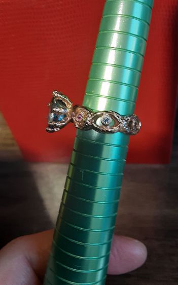 แหวนเงิน พลอยลอนดอนบลูโทปาส สวยงามมาก ออกแบบเก๋ รูปที่ 3