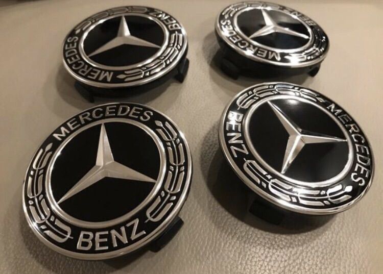 ฝาล้อ Benz รุ่นใหม่ ลายช่อมะกอก 7.5 cm สีดำ รูปที่ 2