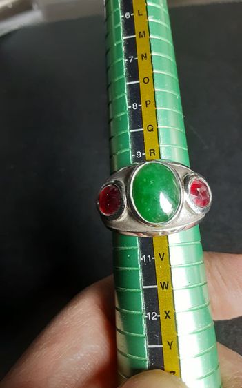 แหวนเงิน หยกสวย ทับทิมสวย แท้ รูปที่ 17