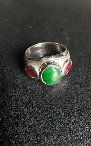 แหวนเงิน หยกสวย ทับทิมสวย แท้ รูปที่ 12