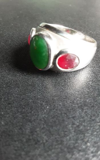 แหวนเงิน หยกสวย ทับทิมสวย แท้ รูปที่ 6