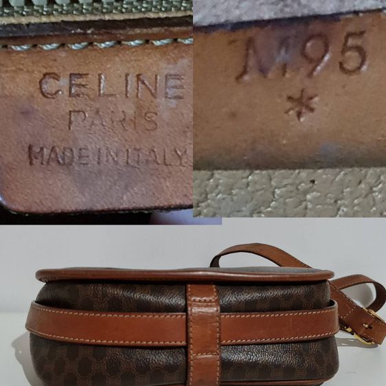 กระเป๋าซิลีนมือสองรุ่นวินเทจ Celine Vintage bag Made in Italy กระเป๋าหนังซิลีนสีน้ำตาลมือสองแท้พร้อมใช้อะไหล่มีสีเฟดบ้าง รูปที่ 5