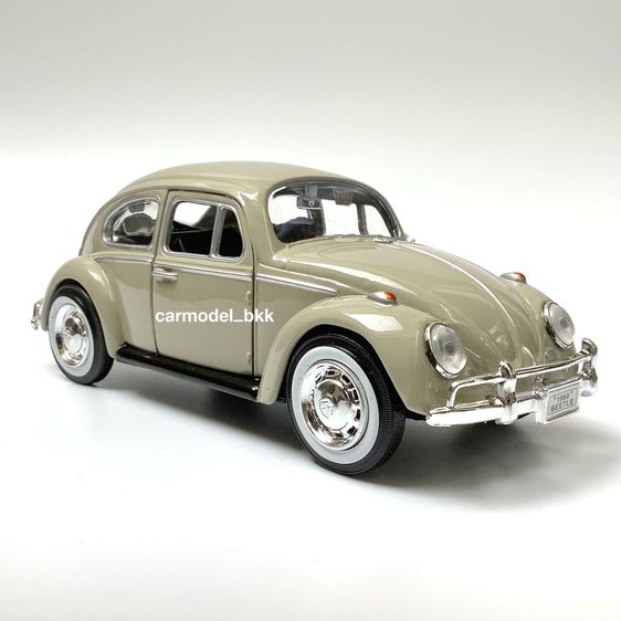 โมเดลรถเหล็ก Model Car MOTORMAX Volkswagen Classic Beetle Beige ปี 1966 ขนาด 1 ต่อ 24 โมเดลรถเต่า Diecast รถคลาสลิค CarModelBKK รูปที่ 8