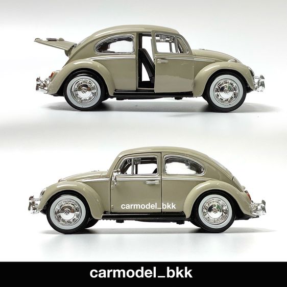 โมเดลรถเหล็ก Model Car MOTORMAX Volkswagen Classic Beetle Beige ปี 1966 ขนาด 1 ต่อ 24 โมเดลรถเต่า Diecast รถคลาสลิค CarModelBKK รูปที่ 2