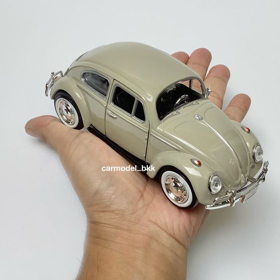 โมเดลรถเหล็ก Model Car MOTORMAX Volkswagen Classic Beetle Beige ปี 1966 ขนาด 1 ต่อ 24 โมเดลรถเต่า Diecast รถคลาสลิค CarModelBKK รูปที่ 7