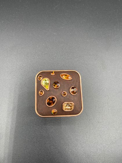 ของตกแต่งบ้านอื่นๆ กล่องโลหะจิ๋ว ทองแดง ประดับคริสตัล