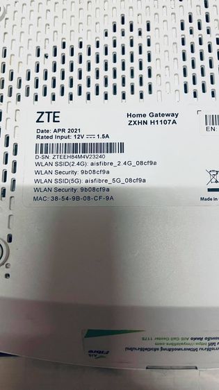 ขาย Router super Mesh  ZTE  ZXHN H1107A WIFI6 AX1200  (AIS ) มือสองราคาถูก       รูปที่ 4