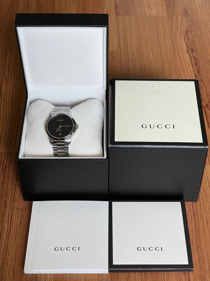 GUCCI G-TIMELESS Black Dial Quartz Watch Stainless Steel YA126460 รูปที่ 2