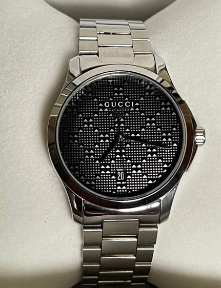 GUCCI G-TIMELESS Black Dial Quartz Watch Stainless Steel YA126460 รูปที่ 5