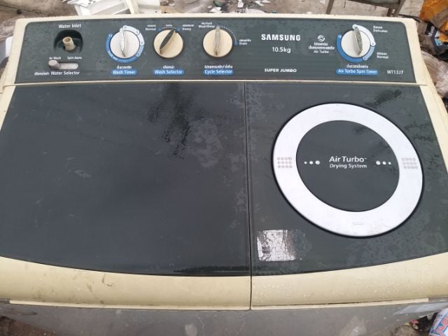 ขายเครื่องซักผ้า Samsung 2 ถัง 
10.5 กิโลกรัมสินค้าใช้งานได้ปกติ
สนนราคาขายที่ 1,500 บาทไทย
พิกัดฉะเชิงเทราแปดริ้ว City 
081 6644 989  รูปที่ 6