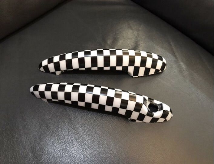 ชุดแต่ง ครอบกระจกข้าง มือจับประตู Mini Cooper Mini One CooperS JCW รุ่น R56 R57 R58 R59 R60 R61 ลายตารางหมากรุก และ ธงชาติอังกฤษ Union Jack รูปที่ 3