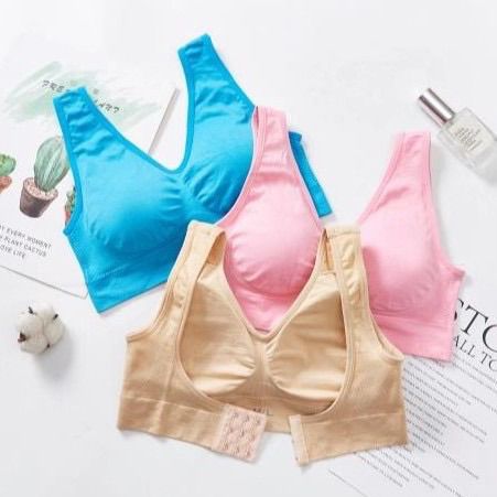                 SB-115 เสื้อชั้นในไร้โครงตะขอหลัง เสื้อในคนอ้วน เสื้อในมีฟองน้ำ เสื้อในสาวอวบใส่สบาย บราผ้ายืดเพื่อสุขภาพ รูปที่ 7