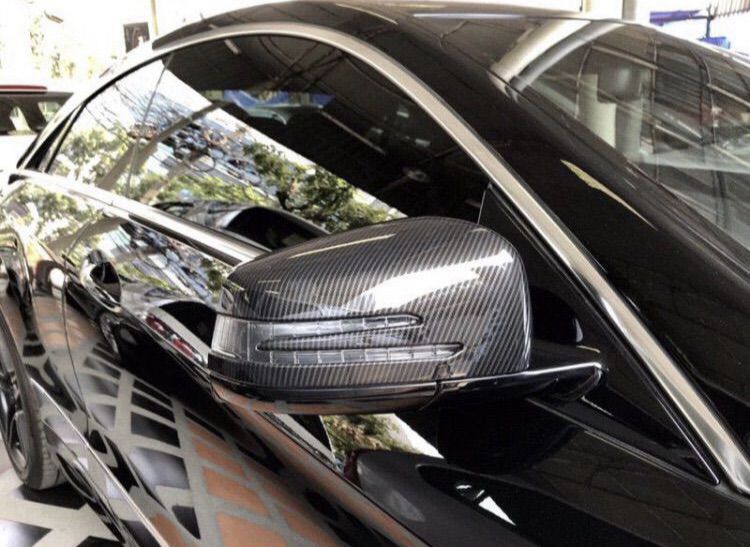 กรอบกระจกข้าง Benz ลาย Carbon Kevlar ใส่กับBenzได้หลายรุ่น W176 W246 W204 W212 W207 W221 W117 C117 X156 CLA GLA W166 ML รูปที่ 8