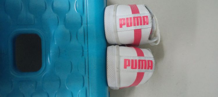 รองเท้าหนังสีขาว PUMA  ใส่ได้ทั้งชายและหญิง ความยาว7.5นิ้ว สภาพใหม่มาก ใส่น้อย รูปที่ 4